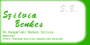 szilvia benkes business card